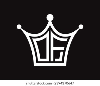 Crown shape OF letter logo design vector art.