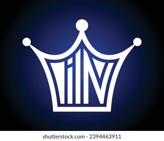 Kronenform In Buchstaben Logo Design Vektorgrafik