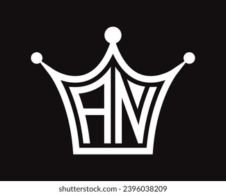 Forma de la corona Dibujo del logotipo de la letra Diseño vectorial
