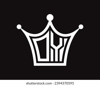 Kronform OY-Buchstaben Logo-Design Vektorgrafik
