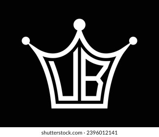 
Crown shape UB letter logo design vector art