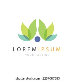crown shaped leaf logo vector