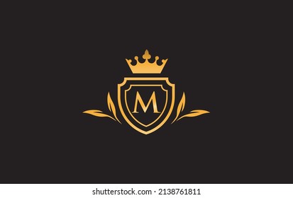 Crown and shield icons and Royal, luxury symbol. King, queen abstract geometric logo with letters and alphabets
