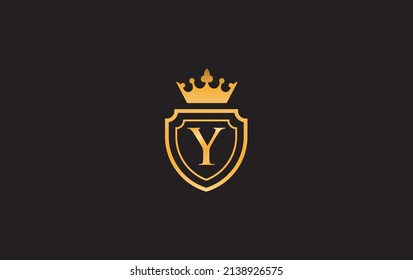 Crown and shield icons and Royal, luxury symbol. King, queen abstract geometric logo with letters and alphabets