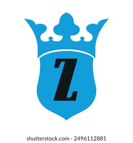  Crown and Shield Logo combine with letter Z vector template