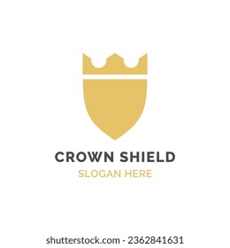 crown and shield logo concept