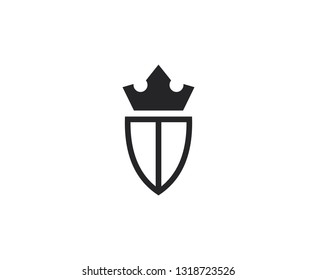 Crown shield luxury logo 