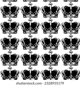 Crown silhouette background, illustration, vetor