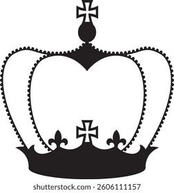 A crown silhouette design work