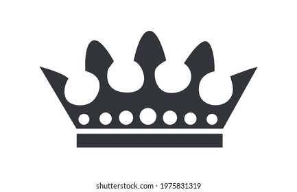 crown silhouette emblem shield icon