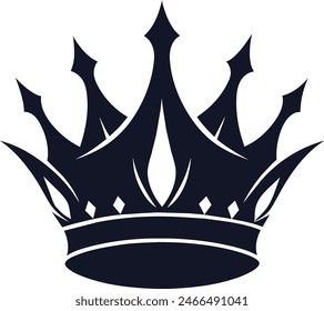 Crown Silhouette, Great for creating certificates, awards, celebratory posters, certificates, awards, celebratory, Royalty and Luxury Designs