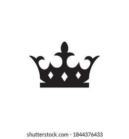 Plantilla de diseño de icono de silueta de corona vector ilustración aislada