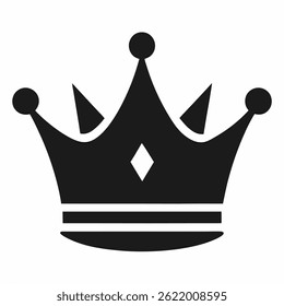 crown silhouette icon on white background
