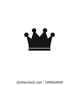 Crown silhouette icon vector on a white background