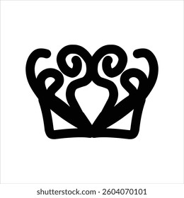 crown silhouette  ornament decorative design
