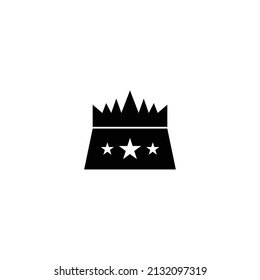 Vector de silueta de la corona. Icono del logo de la corona aislado en fondo blanco