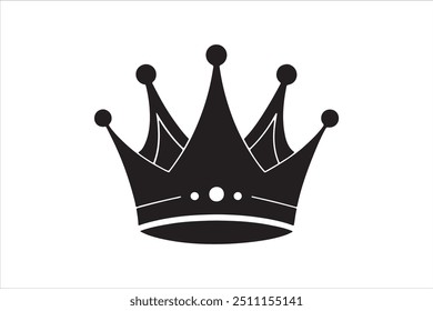  crown silhouettes. Simple dark icons with crowns of kings, princes, monarchs and queens. Luxury royal tiaras with precious stones.