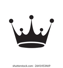 Crown Silhouettes. Simple and minimalistic Elegant Vintage King and Queen Crown Icons.