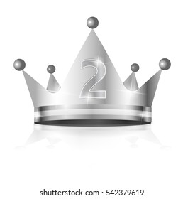 Crown silver light icon