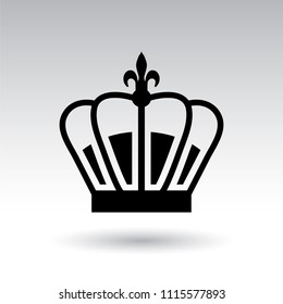 crown simple, black and white 