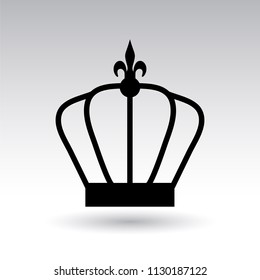 crown simple, black and white