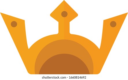 crown simple clip art vector illustration