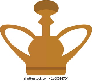crown simple clip art vector illustration