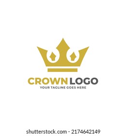 Crown simple flat logo design