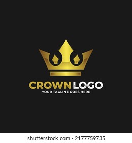 Crown simple flat logo design