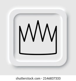 Icono de corona simple. Diseño plano. Diseño de neutralismo.ai