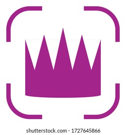 Crown simple icon. Flat desing