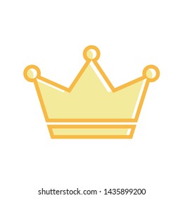 Crown simple icon isolated on the white background