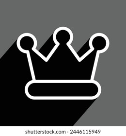 crown simple icon, vector illustration 