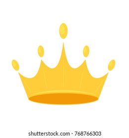 Crown simple icon. Vector illustration isolated on white background