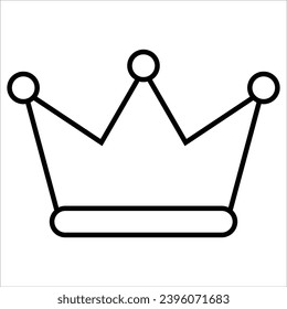 crown, Simple Party-Related Vector Line Icon
