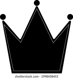 crown simple vector art black