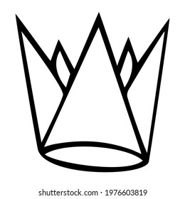Crown single element hand drawn vector illustration. Father's day concept.