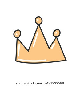 Crown sketch icon Hand Draw Vector illustration