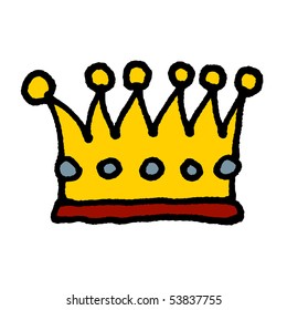 Crown sketch. Vector