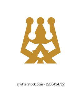 Crown Skull Scary Logo Design