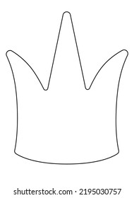 Crown. Small stylized crown - vector linear picture for coloring book, logo or pictogram. Outline. Diadem picture for coloring, icon or sign