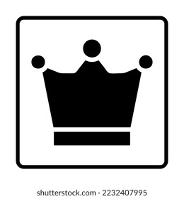 Crown solid Icon. Social media sign icons. Vector illustration isolated for graphic, web design, apps and websites