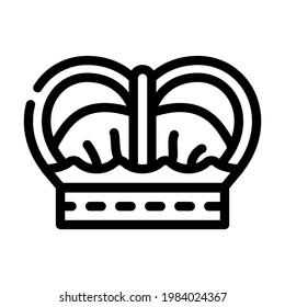 crown spain king line icon vector. crown spain king sign. isolated contour symbol black illustration