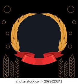 crown and spikes frame decoration