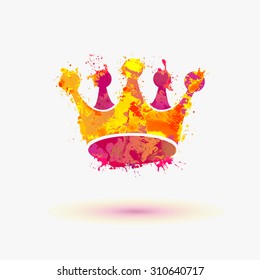 crown of splash paint