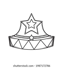 crown with star ornament hand drawn