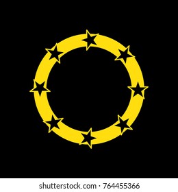 crown of stars in gold for celebration in vector