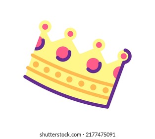 Crown sticker icon. Vector illustration