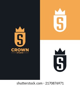 crown and studio logo design