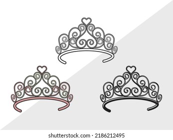 Crown SVG Printable Vector Illustration